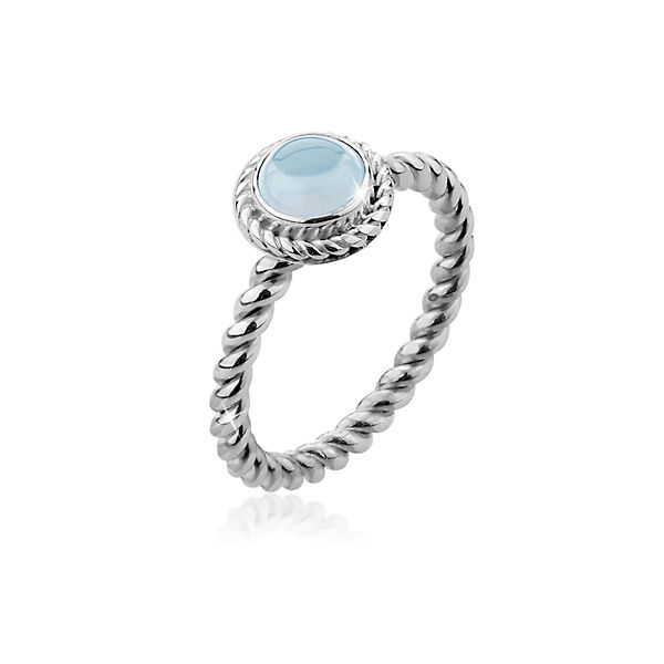 Nenalina Ring Aquamarine Geburtsstein März Boho 925 Silber Ringe