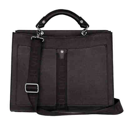 Lederhand- und Schultertasche mit längenverstellbarem Schulterband
