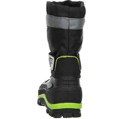 Kinder Jungen Mädchen gefütterter Winterstiefel Snowboots Klettverschluss schwarz 2