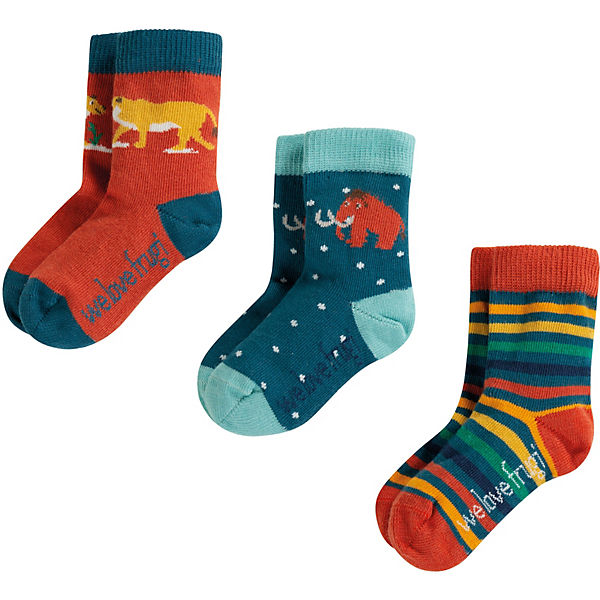 Lot de 3 paires de chaussettes pour garçons, coton biologique