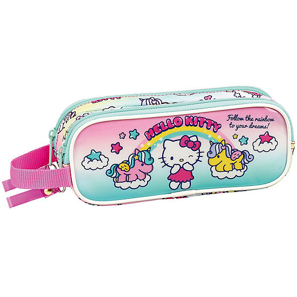 Schlampermäppchen 2 Zipper Hello Kitty Candy Unicorns