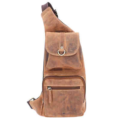 Vintage Umhängetasche Leder 26 cm Umhängetaschen
