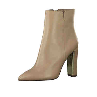 1-25300-23 251 Damen Stiefelette High Heeled Ankle Boot Leder Nude Beige Klassische Stiefeletten