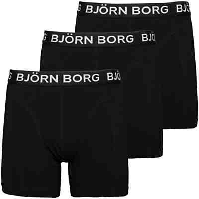 Solid Cotton Stretch 3er Pack Boxershorts Herren Boxershorts