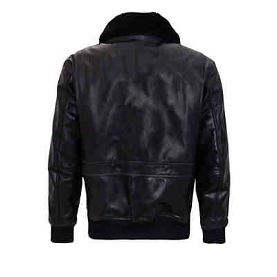 King Kerosin KING KEROSIN Herren Lederjacken Büffel Leder Biker Style Aviator Lederjacken AdultM 2
