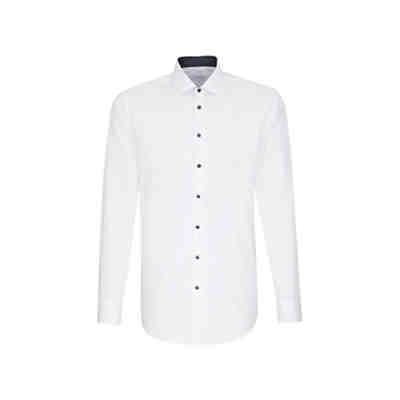 Business Hemd X-Slim Langarm Kentkragen Uni Langarmhemden