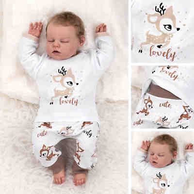 2tlg Set Shirt + Hose Lovely Deer T-Shirts für Jungen 2
