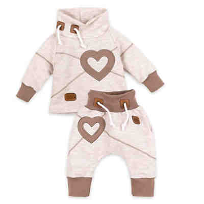 2tlg Set Shirt + Hose Patchwork Herzen T-Shirts für Mädchen