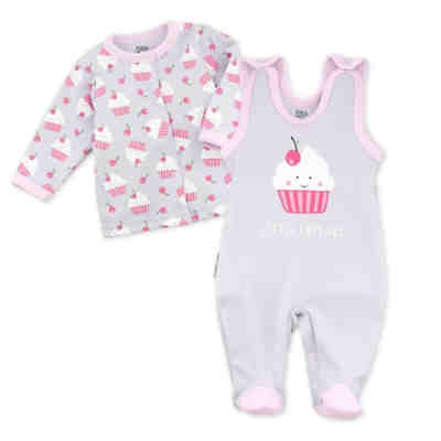 2tlg Set Strampler + Shirt Little Cupcake Strampler für Mädchen