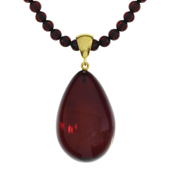 Kette mit Anhänger - Danielle - Bernstein - , Halsketten