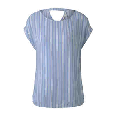 Blusen & Shirts Gemustertes T-Shirt mit Cut-Out Kurzarmblusen