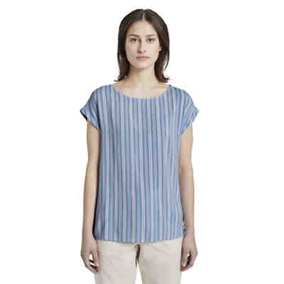 Blusen & Shirts Gemustertes T-Shirt mit Cut-Out Kurzarmblusen 2