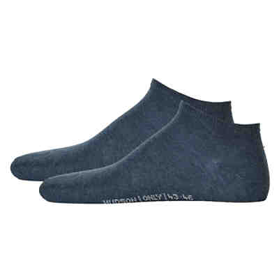 2 Paar Herren Sneaker Socken - Only 2Pack, Füssling, Invisible, Einfarbig Sneakersocken