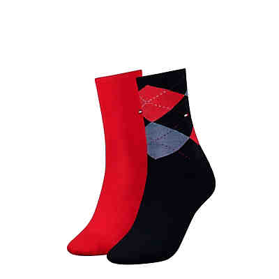 Damen Socken, 2er Pack - Check Sock, Strümpfe, Rauten Socken
