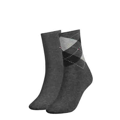 Damen Socken, 2er Pack - Check Sock, Strümpfe, Rauten Socken