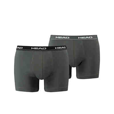 Herren Boxershort, 2er Pack - Baumwoll Stretch, Basic, einfarbig Boxershorts