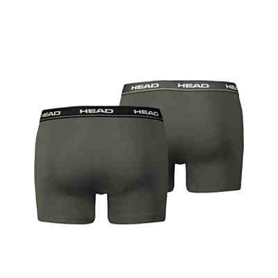 Herren Boxershort, 2er Pack - Baumwoll Stretch, Basic, einfarbig Boxershorts 2