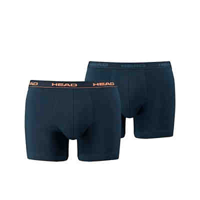 Herren Boxershort, 2er Pack - Baumwoll Stretch, Basic, einfarbig Boxershorts