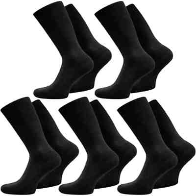 10 Paar Herrensocken Schwarz Socken