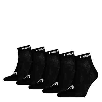 Unisex Quarter Socken, 5er Pack - Kurzsocken, einfarbig Sneakersocken