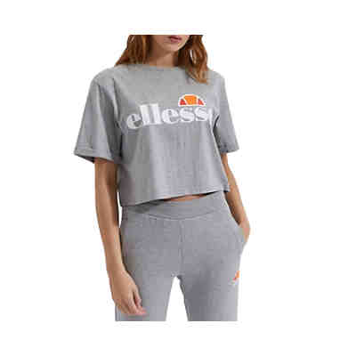 Damen T-Shirt ALBERTA - Crop-Top, Kurzarm, Crewneck, Rundhals, Logo-Print T-Shirts 2