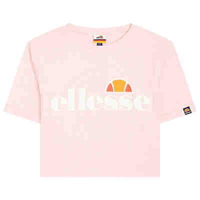 Damen T-Shirt ALBERTA - Crop-Top, Kurzarm, Crewneck, Rundhals, Logo-Print T-Shirts