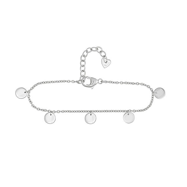 Armband 925 Sterling Silber rhodiniert Plättchen Boho rhodiniert Armbänder