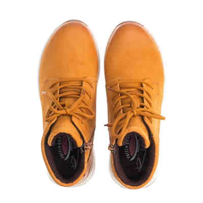 Rollingsoft Schnürstiefeletten Rauleder gelb Schnürstiefeletten 2