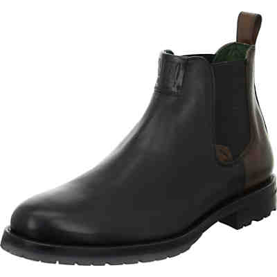 Chelsea Boots Leder-/Textilkombination uni Chelsea Boots