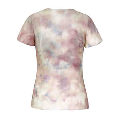 Bluse kurzarm Knopfleiste allover Figurnah blickdicht Viskose 2