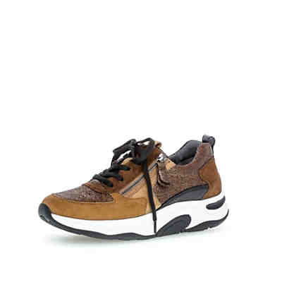 Rollingsoft Sneaker low Materialmix Leder braun Sneakers Low
