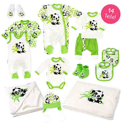 Erstausstattung-Set Happy Panda Strampler für Jungen
