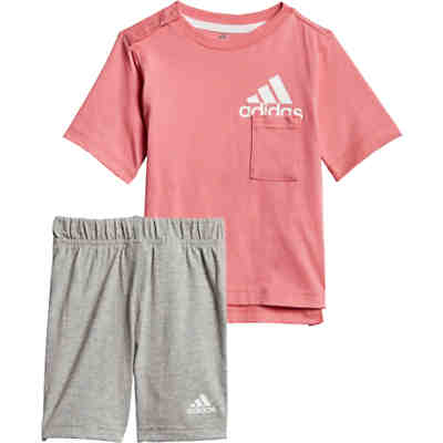 Baby Set T-Shirt + Sweatshorts BOS SUM für Mädchen, Organic Cotton