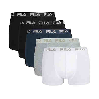 Herren Boxer Shorts, 5er Pack - Logobund, Urban, Cotton Stretch, einfarbig Boxershorts