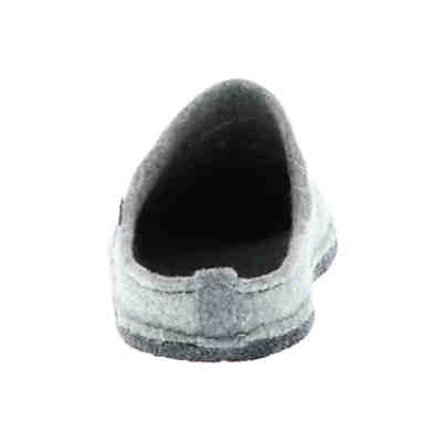 Herren Hausschuhe Pantoffeln Pantoletten Naturwollfilz (Skispringer) grau 2