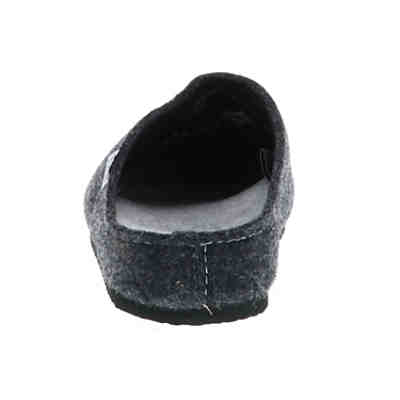 Herren Hausschuhe Pantoffeln Pantoletten Naturwollfilz (Dahoam) anthrazit 2