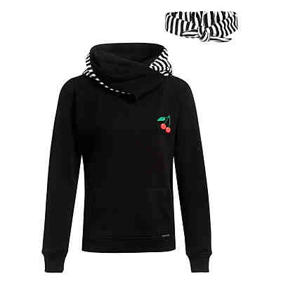 Stripes Shawl Hoodie + Hairband female Kapuzenpullover