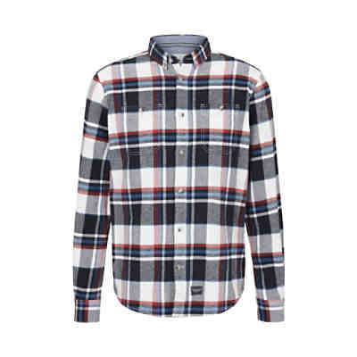 Blusen & Shirts Kariertes Hemd mit Brusttaschen Langarmhemden