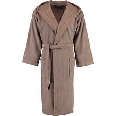 Bademantel unisex Kapuze Baronesse taupe - 58 Bademäntel