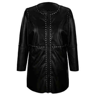 Lederimitatjacke mit Krempelfunktion am Arm Lederjacken