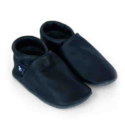 Krabbelschuhe / Lederpuschen / Hausschuhe Uni Blau Krabbelschuhe