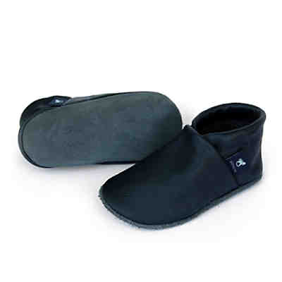 Krabbelschuhe / Lederpuschen / Hausschuhe Uni Blau Krabbelschuhe 2