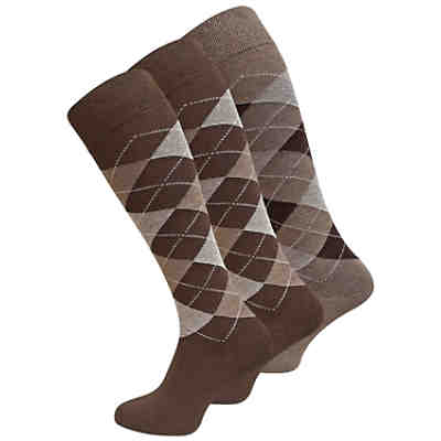 Comfort KNIESTRÜMPFE 3 Paar, mit Karos Kniestrümpfe