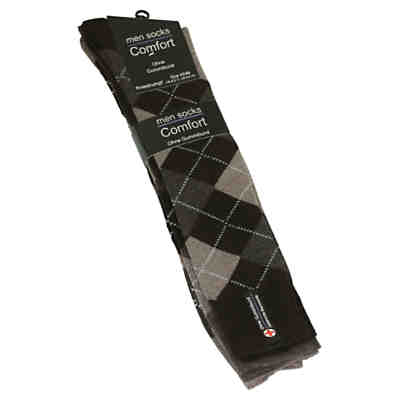 Comfort KNIESTRÜMPFE 3 Paar, mit Karos Kniestrümpfe 2