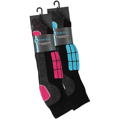 Skisocken 2 Paar Wintersport Socken, Spezialpolsterung Kniestrümpfe 2
