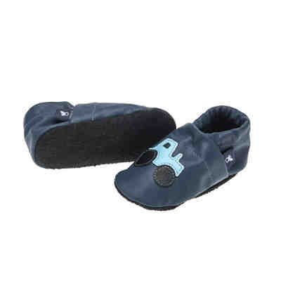 Krabbelschuhe / Lederpuschen / Hausschuhe mit Traktor Krabbelschuhe 2