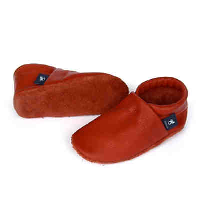 Krabbelschuhe / Lederpuschen / Hausschuhe Uni Rot Krabbelschuhe 2