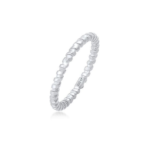 Elli Ring Gedreht Gewinde Stapelring 925 Silber Ringe