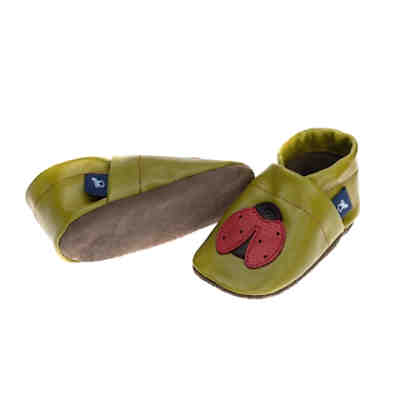 Krabbelschuhe / Lederpuschen / Hausschuhe mit Marienkäfer Krabbelschuhe 2