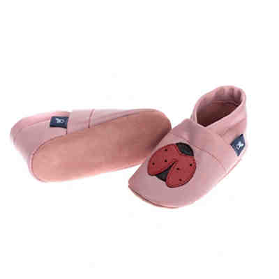 Krabbelschuhe / Lederpuschen / Hausschuhe mit Marienkäfer Krabbelschuhe 2